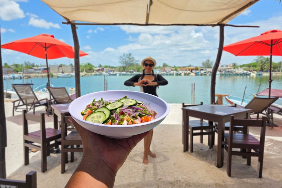 Restaurant at Hotel Las Conchitas in Celestun