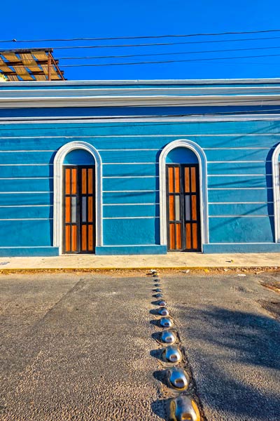 Fachada de Casa Colonial en Barrio de Santiago en Mérida Yucatán