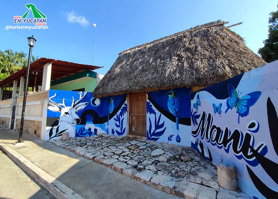 Maní Yucatán, Mural de Venado y Pájaro Toh en Maní
