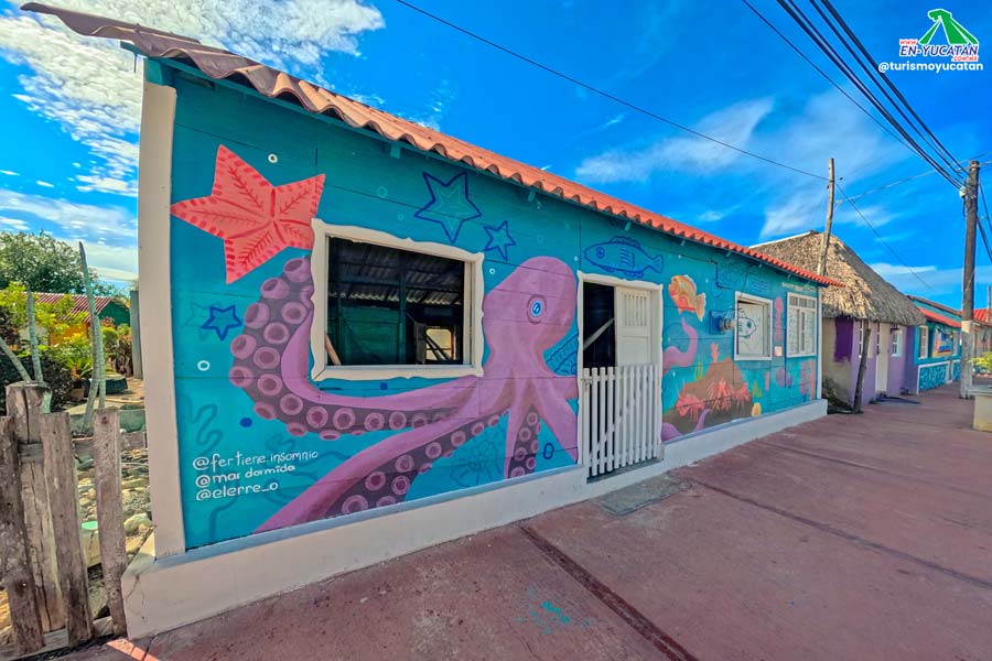 Murals in San Felipe, Yucatán