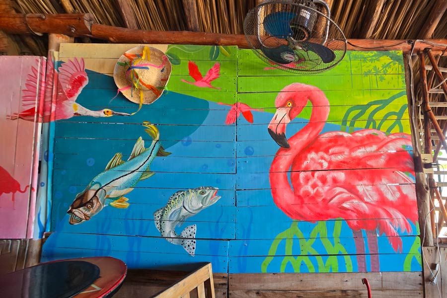 Restaurante La Bocana en Rio Lagartos