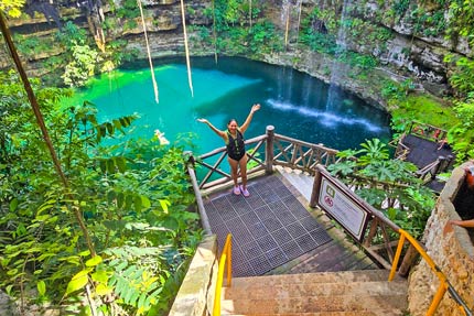 Cenote Saamal at Hacienda Selva Maya